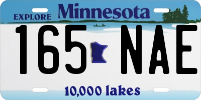 MN license plate 165NAE