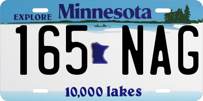 MN license plate 165NAG