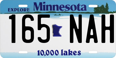 MN license plate 165NAH