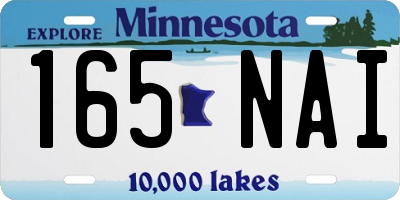MN license plate 165NAI