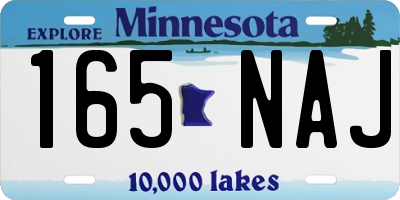 MN license plate 165NAJ