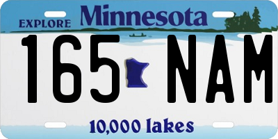 MN license plate 165NAM