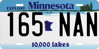 MN license plate 165NAN