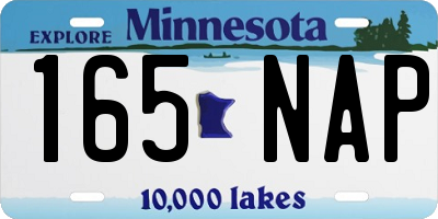 MN license plate 165NAP