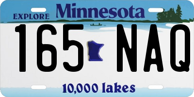 MN license plate 165NAQ