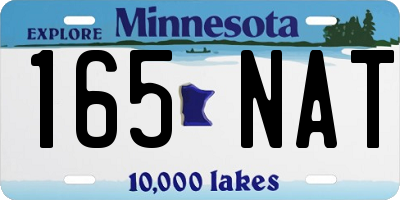 MN license plate 165NAT