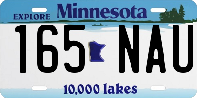 MN license plate 165NAU