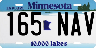 MN license plate 165NAV