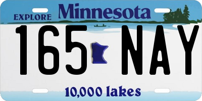 MN license plate 165NAY
