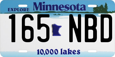 MN license plate 165NBD