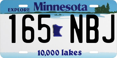 MN license plate 165NBJ