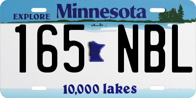 MN license plate 165NBL