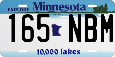 MN license plate 165NBM