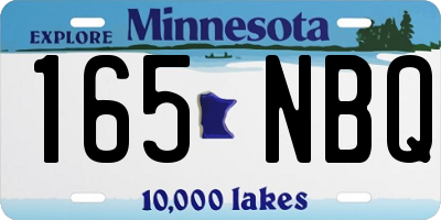 MN license plate 165NBQ