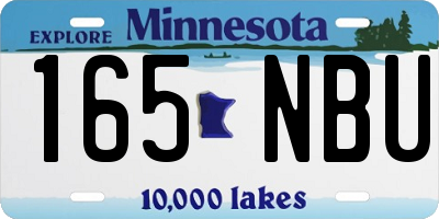 MN license plate 165NBU