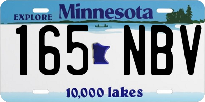 MN license plate 165NBV