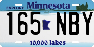 MN license plate 165NBY