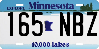 MN license plate 165NBZ