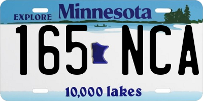 MN license plate 165NCA