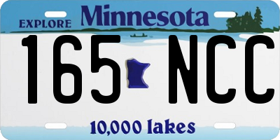 MN license plate 165NCC