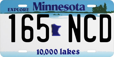 MN license plate 165NCD