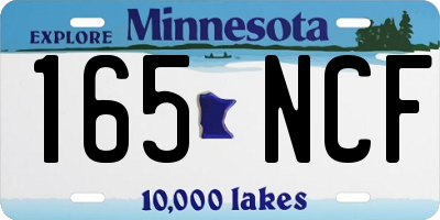 MN license plate 165NCF