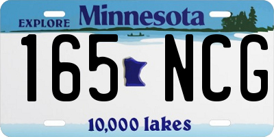 MN license plate 165NCG