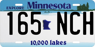 MN license plate 165NCH