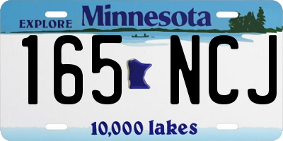 MN license plate 165NCJ