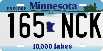 MN license plate 165NCK