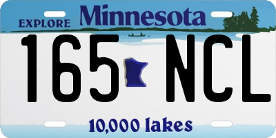 MN license plate 165NCL