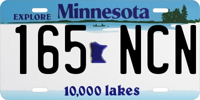 MN license plate 165NCN