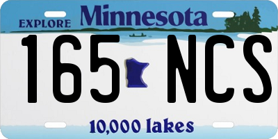 MN license plate 165NCS