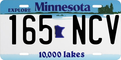 MN license plate 165NCV