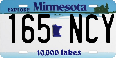 MN license plate 165NCY