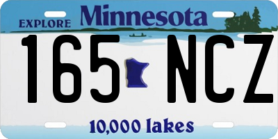MN license plate 165NCZ