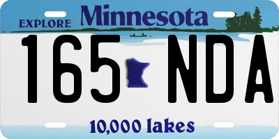 MN license plate 165NDA