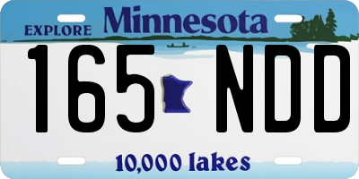 MN license plate 165NDD
