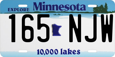 MN license plate 165NJW