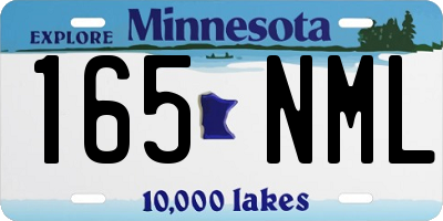 MN license plate 165NML