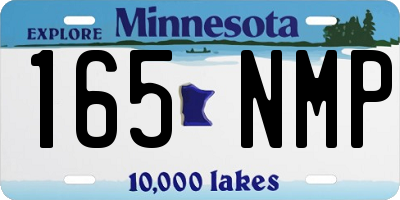 MN license plate 165NMP