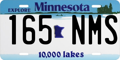 MN license plate 165NMS