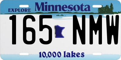 MN license plate 165NMW