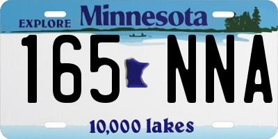 MN license plate 165NNA