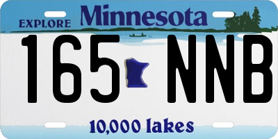 MN license plate 165NNB