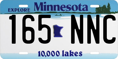 MN license plate 165NNC