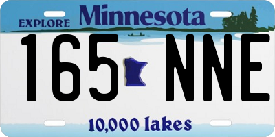 MN license plate 165NNE