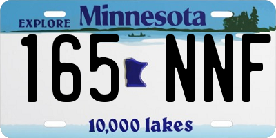 MN license plate 165NNF