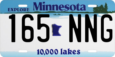 MN license plate 165NNG