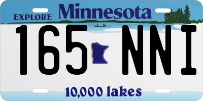 MN license plate 165NNI